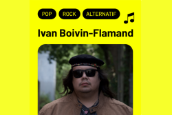 Pop-rock vibes on the bill with Ivan Boivin-Flamand at the FICG festival this Thursday, August 13th, at the Place publique!